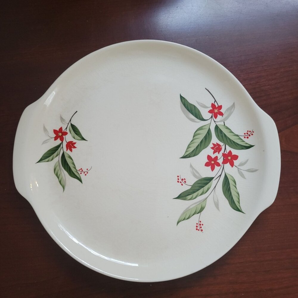 Vintage Universal Woodvine Oven-Proof Platter With Floral Pattern